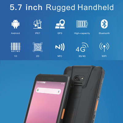 वायरलेस BT5.0 64G 430Nits Android हैंडहेल्ड पीडीए धूल प्रतिरोधी