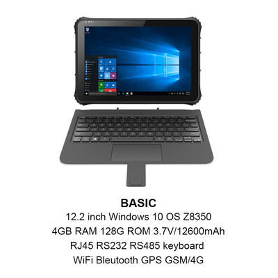 16:10 विंडोज रग्ड टैबलेट सीपीयू Z8350 एनएफसी सपोर्ट के साथ आईएसओ/आईईसी