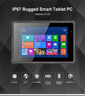 IP67 8 इंच टैबलेट बीहड़ पीसी एचडी सनलाइट पठनीय 800 × 1280 स्क्रीन